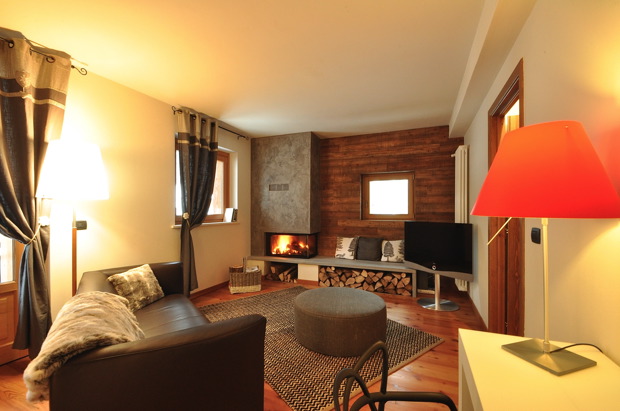 Three-room apartment with wood-burning fireplace